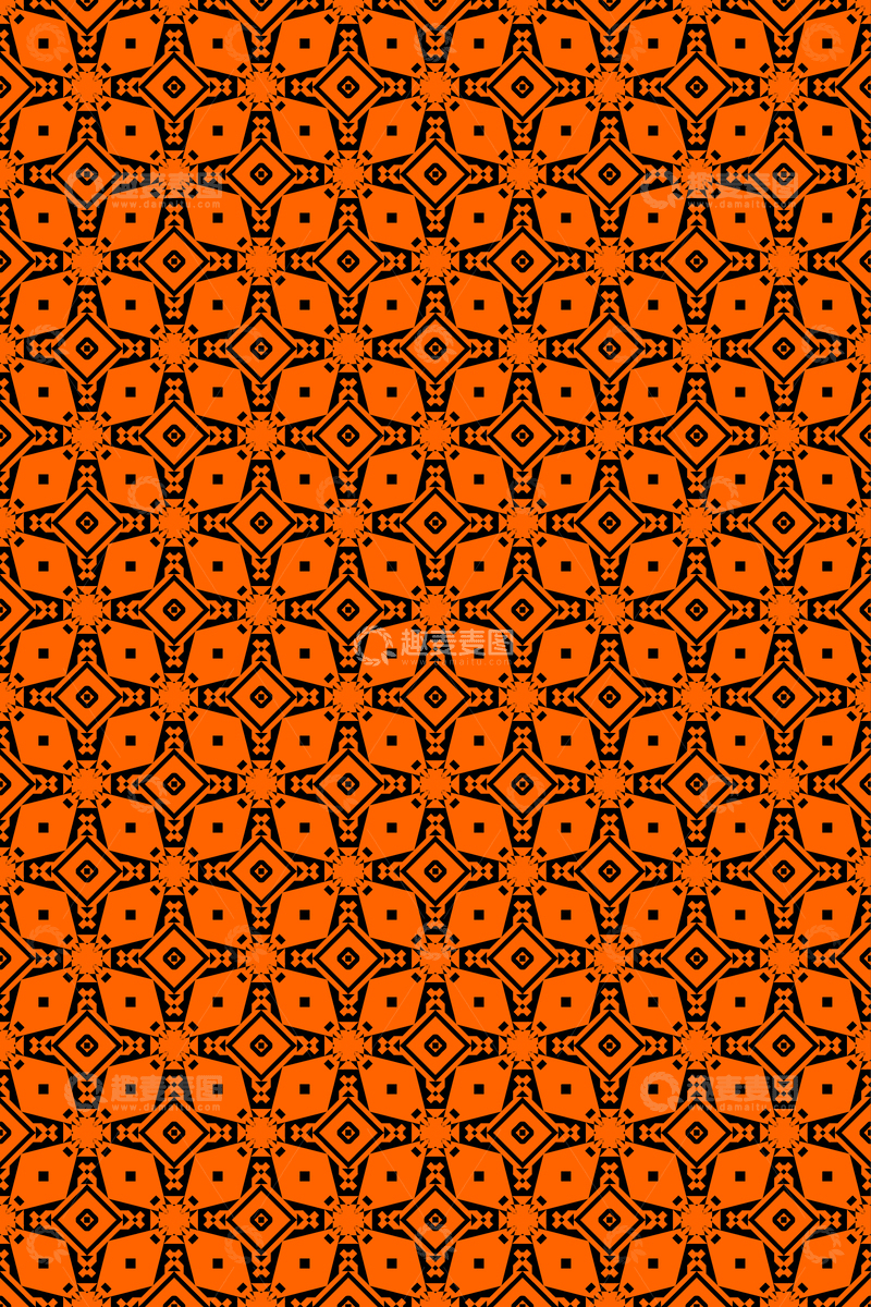 源文件下载【趣麦麦图】大牌风复古几何花型无缝设计131