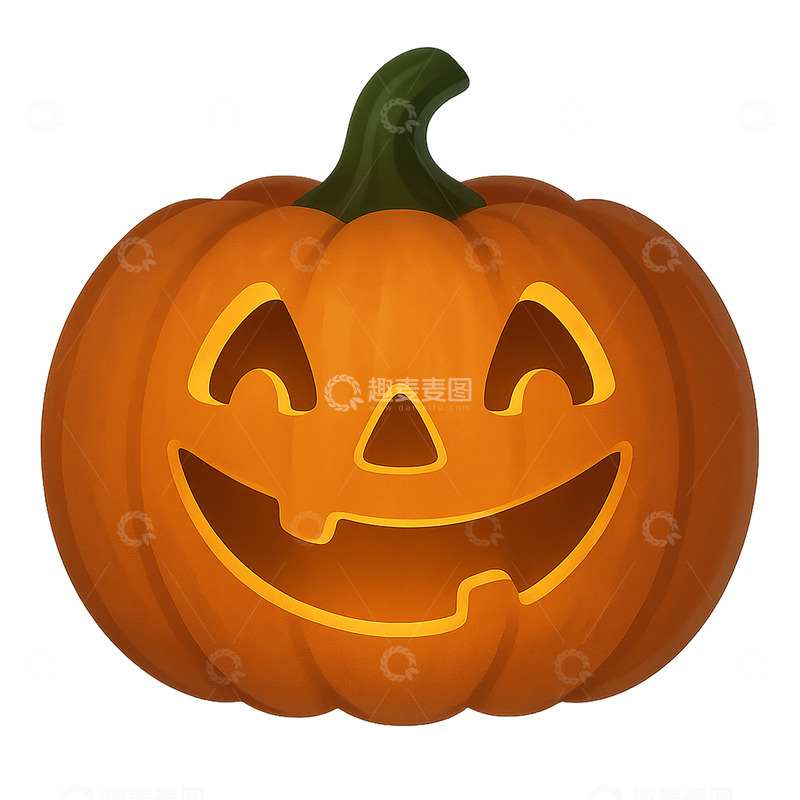 高清大图下载【趣麦麦图】笑脸南瓜灯节日装饰品