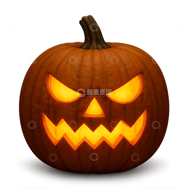 高清大图下载【趣麦麦图】-恐怖南瓜灯光影效果