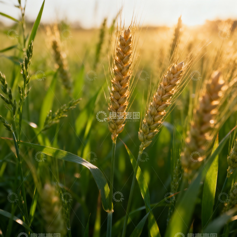高清大图下载【趣麦麦图】麦穗麦田摄影