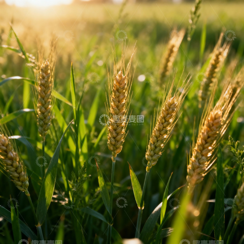 高清大图下载【趣麦麦图】麦穗麦田摄影