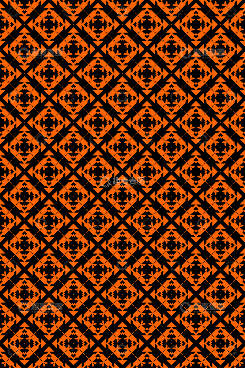 源文件下载【趣麦麦图】大牌风复古几何花型无缝设计134