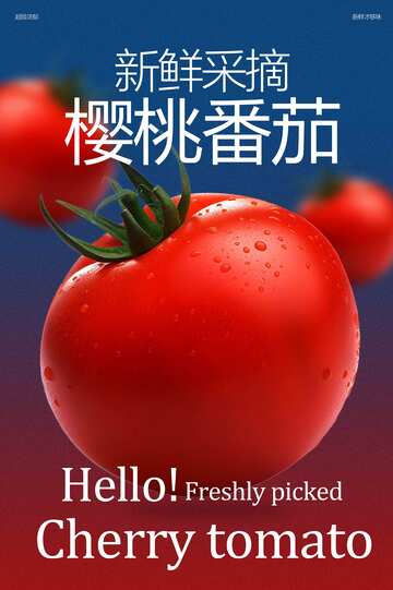 樱桃番茄水果海报