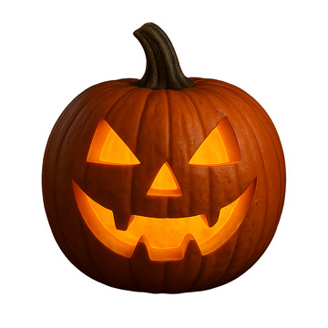 恶魔南瓜灯的恐怖微笑