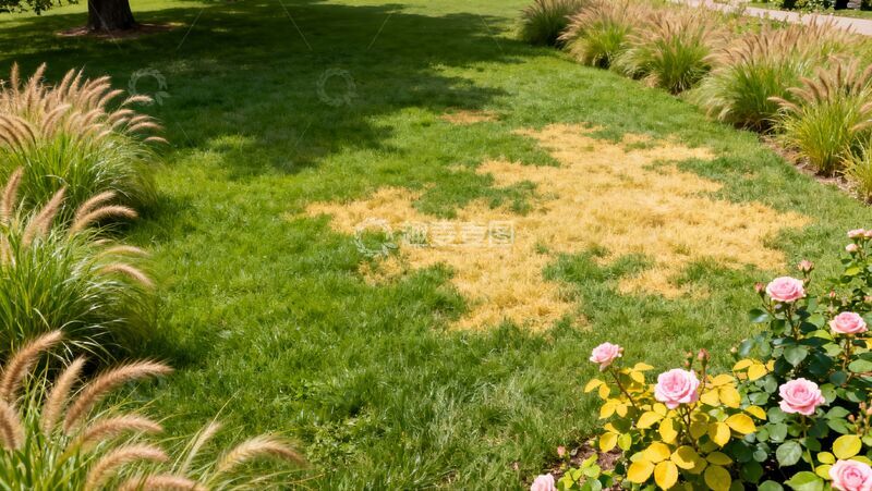 中央公园草坪场景照片