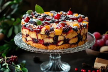 美味的水果蛋糕