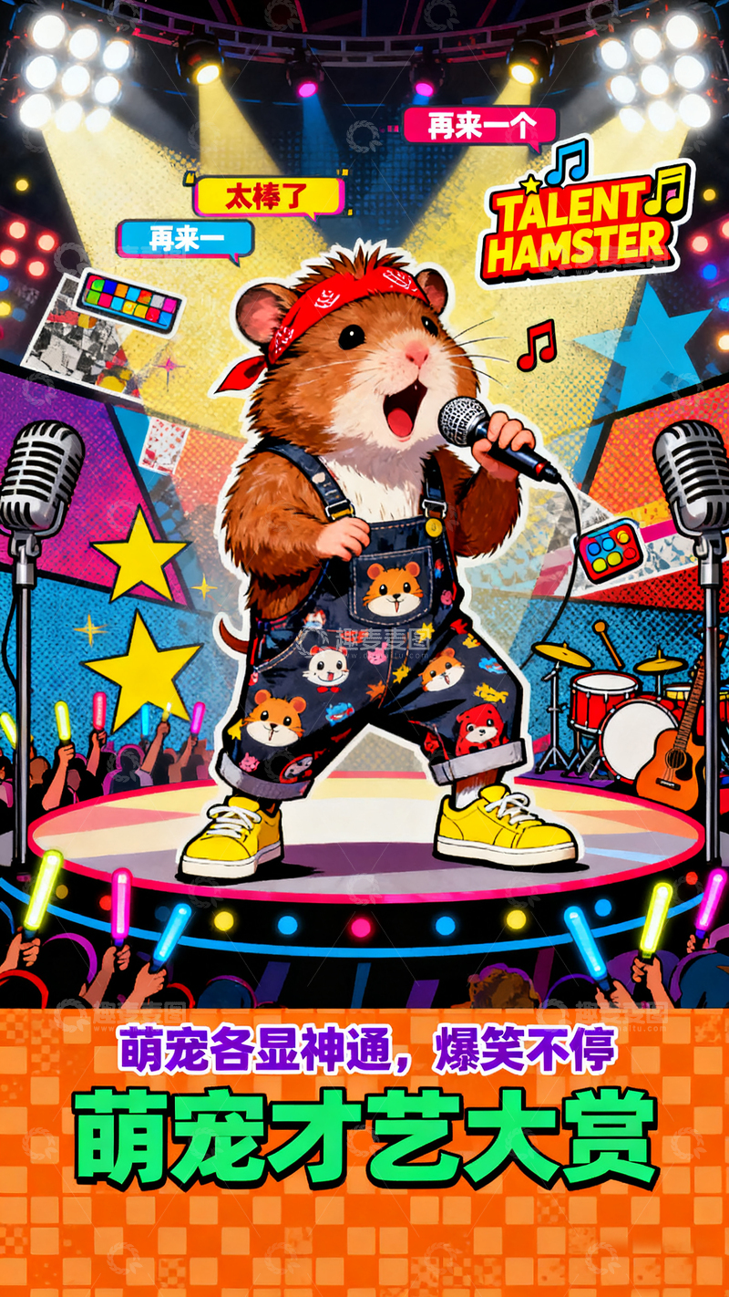 高清大图下载【趣麦麦图】宠物综艺海报3