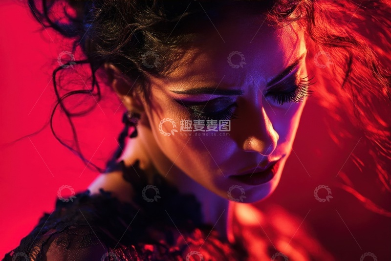 高清大图下载【趣麦麦图】摇滚女士特写摄影