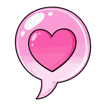 粉色爱心气泡