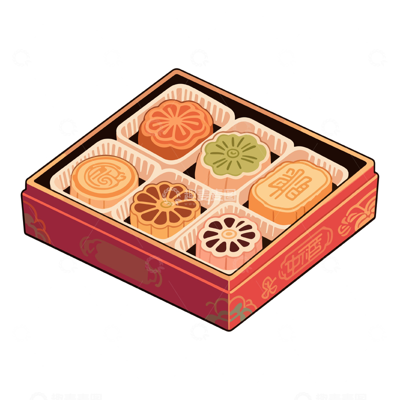 中式糕点插画1
