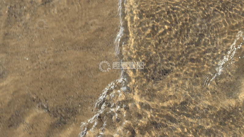 高清大图下载【趣麦麦图】沙滩边的小波浪