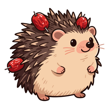扎着小红枣的刺猬2