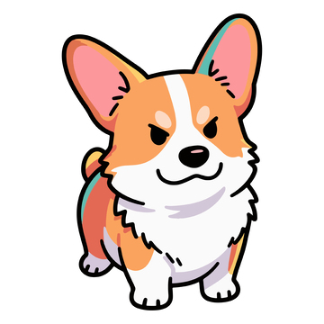 奶凶表情的柯基犬