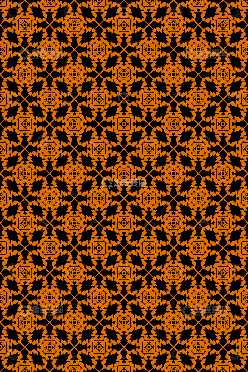 源文件下载【趣麦麦图】大牌风复古几何花型无缝设计156