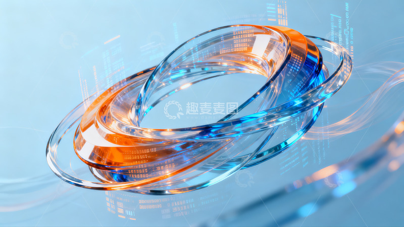 高清大图下载【趣麦麦图】渐变科技抽象主视觉背景