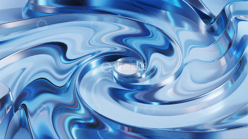 高清大图下载【趣麦麦图】不规则螺旋抽象流动感渐变背景