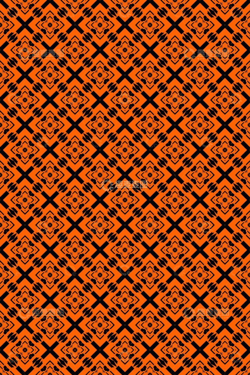 源文件下载【趣麦麦图】大牌风复古几何花型无缝设计158