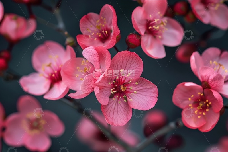 盛开的梅花花卉