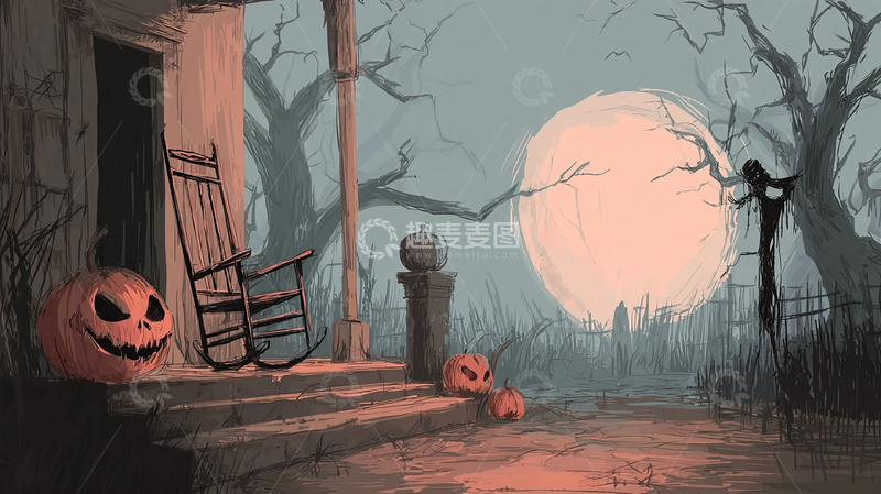 高清大图下载【趣麦麦图】万圣节的恐怖前夕