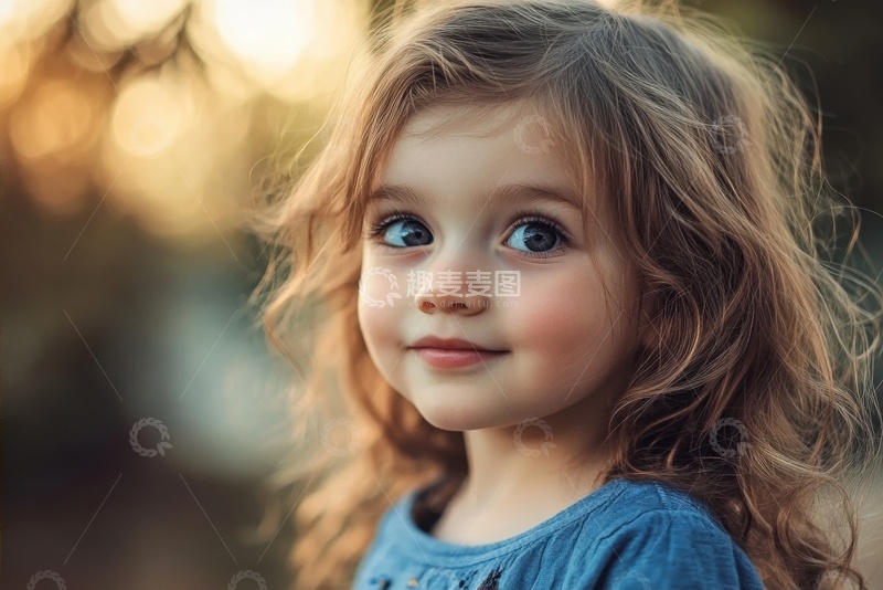 高清大图下载【趣麦麦图】可爱的金发小女孩