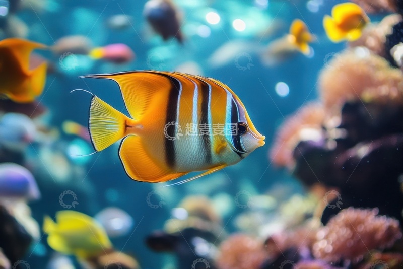 高清大图下载【趣麦麦图】鱼缸里的热带鱼