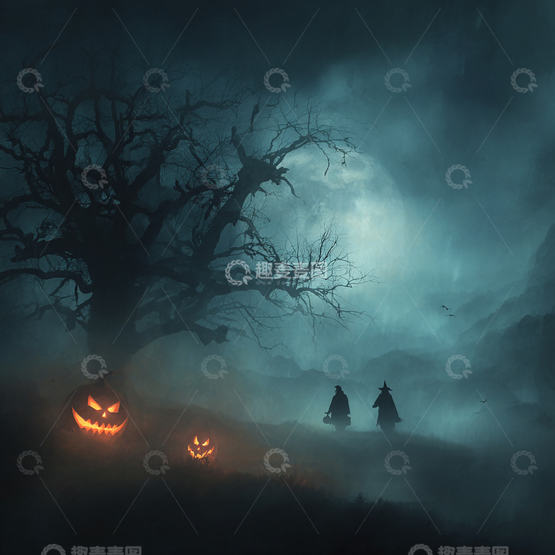 高清大图下载【趣麦麦图】迷雾笼罩的鬼怪之路