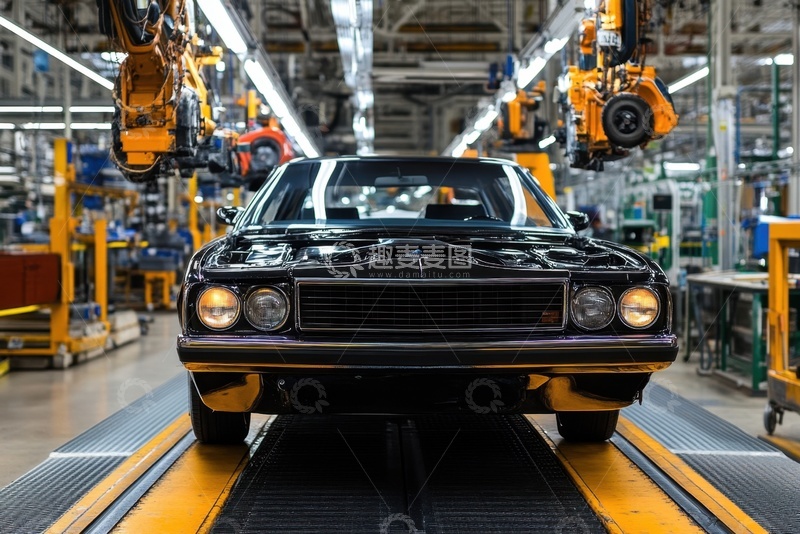 高清大图下载【趣麦麦图】工厂里的汽车制造