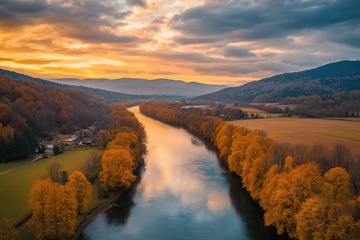 河流长河森林树木