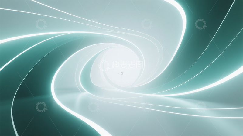 高清大图下载【趣麦麦图】-流畅墨绿线条背景