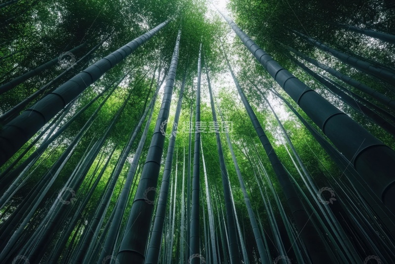 高清大图下载【趣麦麦图】翠绿色的竹林美景