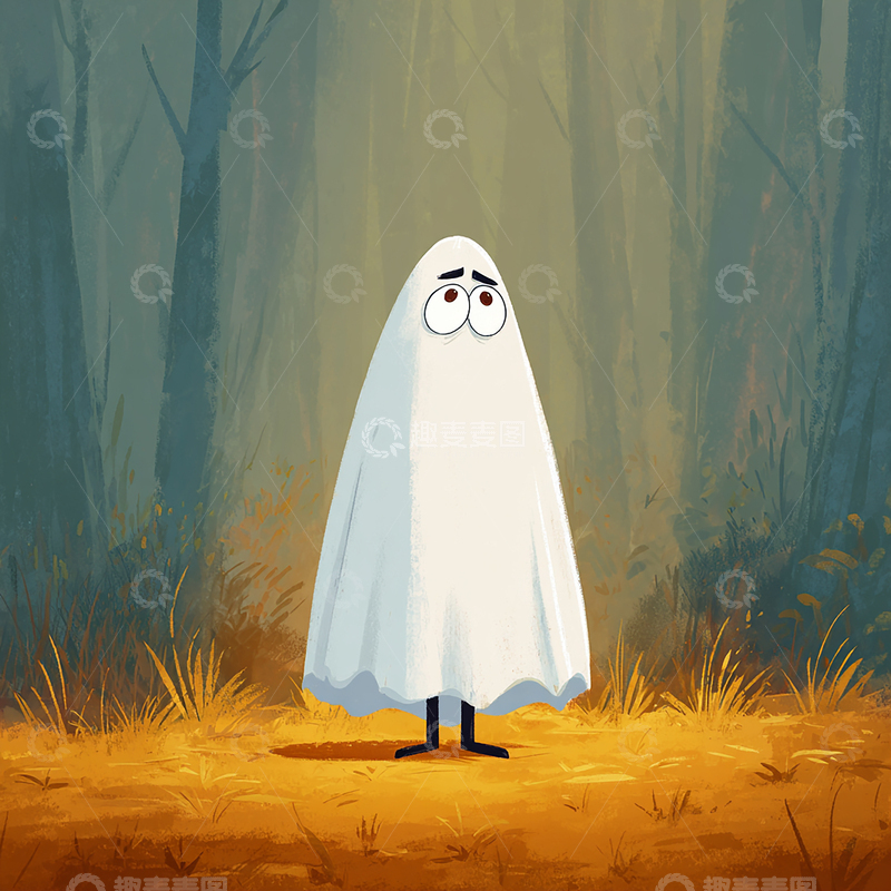 高清大图下载【趣麦麦图】森林中的孤单幽灵