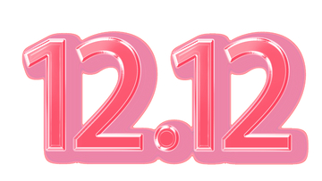 双十二粉色质感数字元素设计
