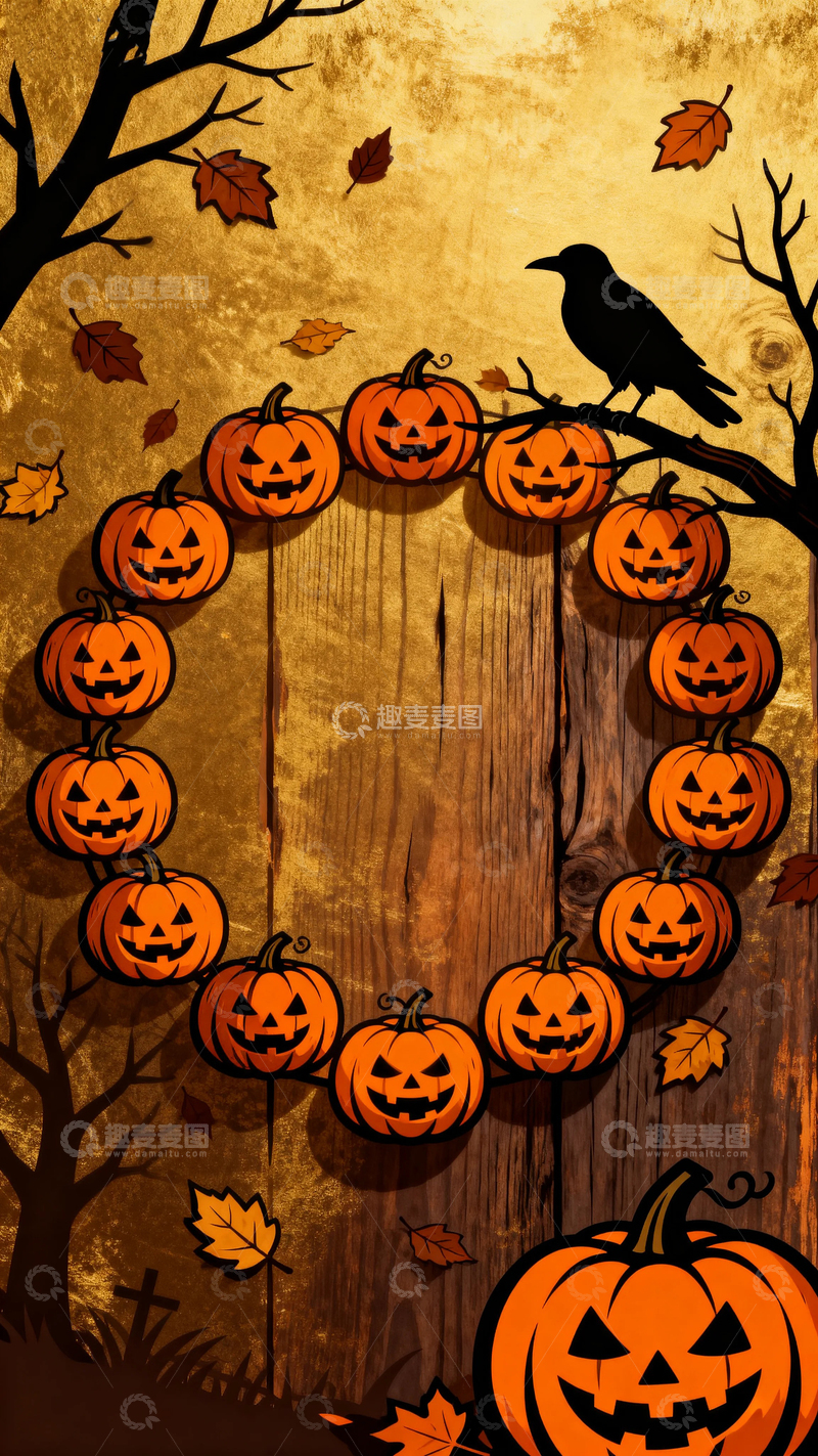 高清大图下载【趣麦麦图】万圣节节日背景3