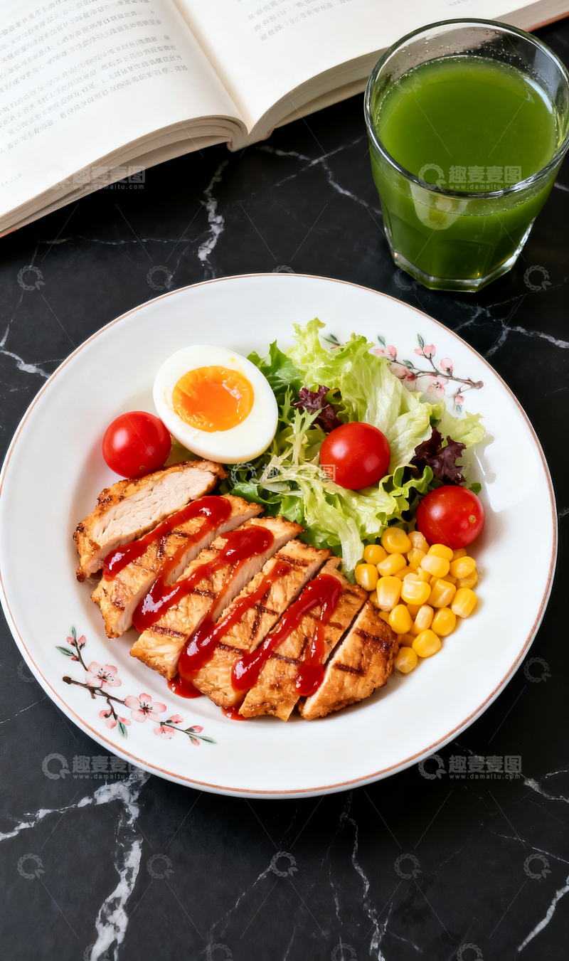 源文件下载【趣麦麦图】香煎鸡排餐3
