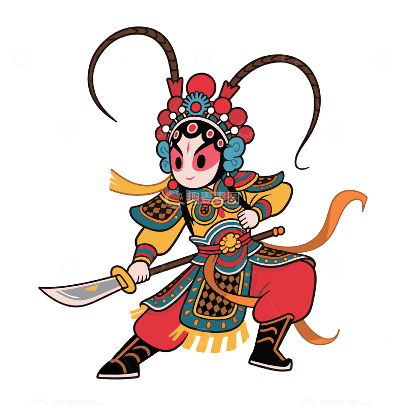 源文件下载【趣麦麦图】京剧戏剧刀马旦武旦