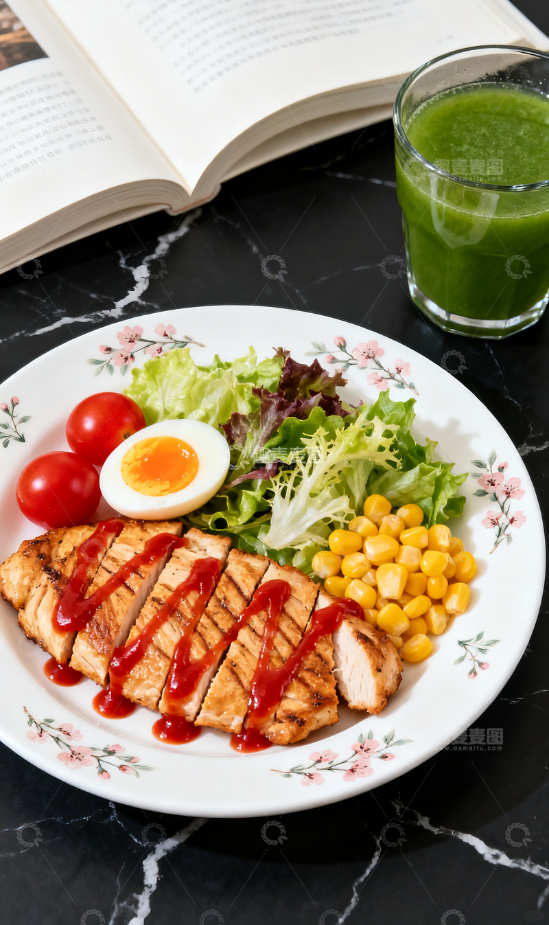 源文件下载【趣麦麦图】香煎鸡排餐6