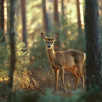 森林中的生态小鹿