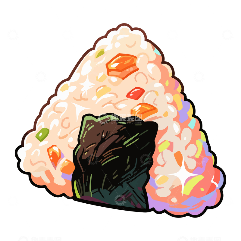 源文件下载【趣麦麦图】延边三角饭团1