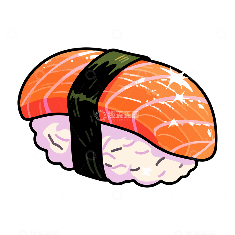 三文鱼寿司美食