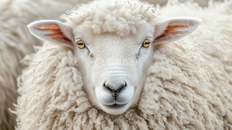 高清大图下载【趣麦麦图】一头绵羊特写摄影
