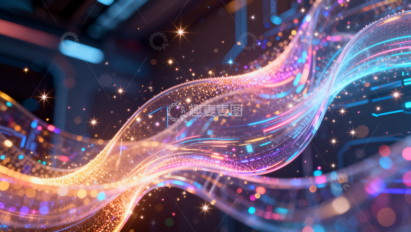 高清大图下载【趣麦麦图】光粒子背景图5