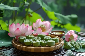 荷花莲蓬特写摄影