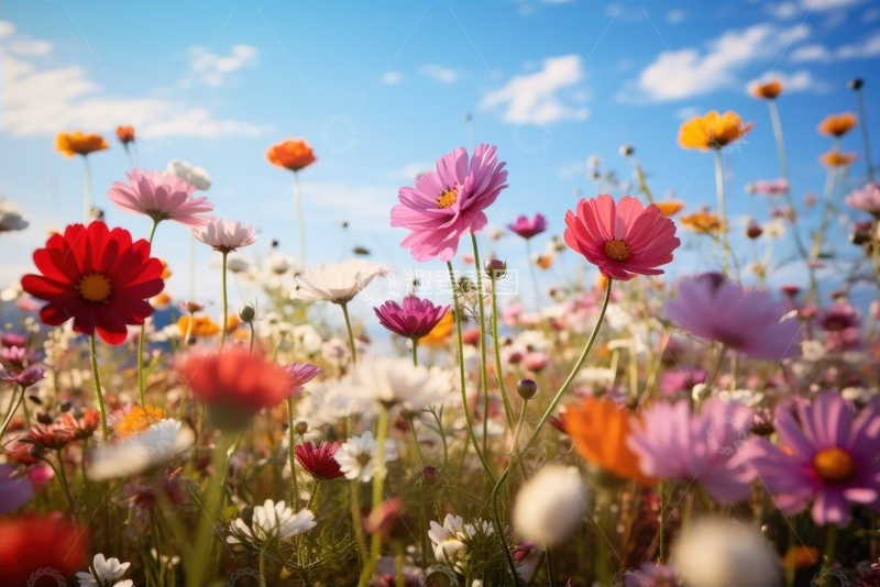 高清大图下载【趣麦麦图】户外盛开的野花花丛