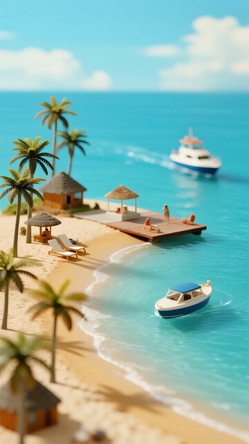 碧海金沙的度假盛景