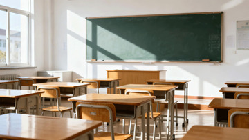 白天简约教室校园课堂场景商业照片