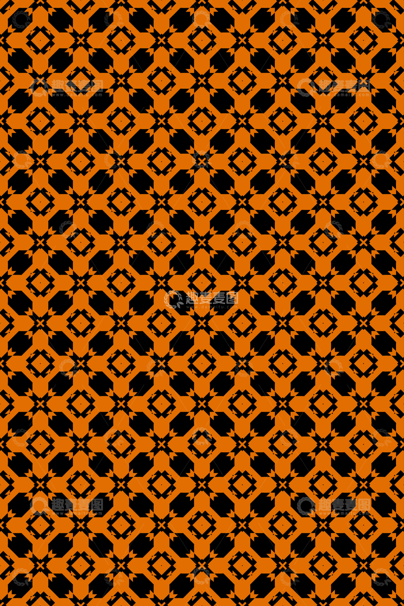 源文件下载【趣麦麦图】大牌风复古几何花型无缝设计197