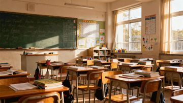 学校教室校园学习场景上课商业照片