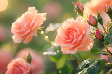 盛开的月季花朵