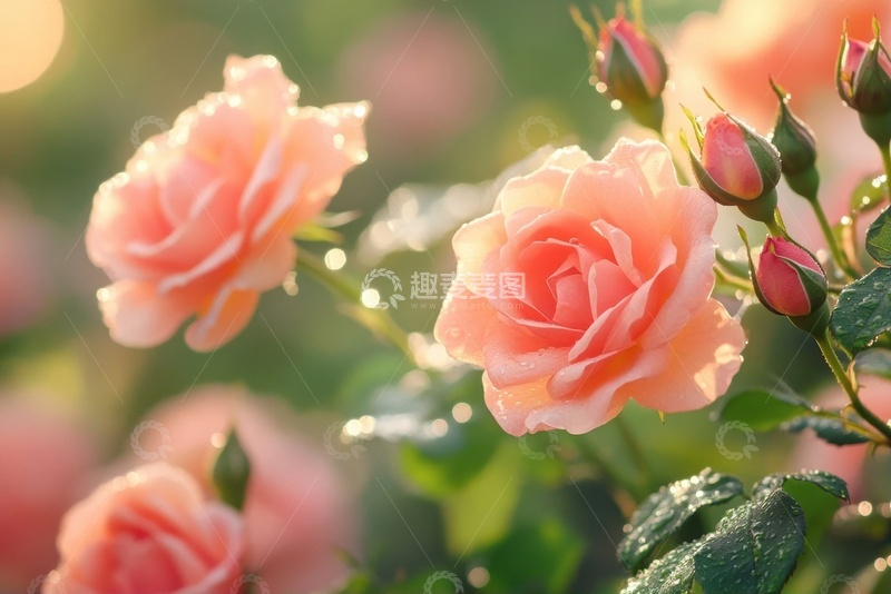 高清大图下载【趣麦麦图】盛开的月季花朵