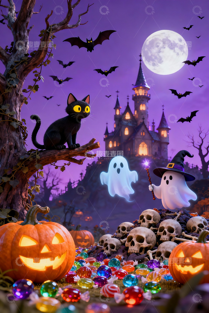 高清大图下载【趣麦麦图】万圣节狂欢夜